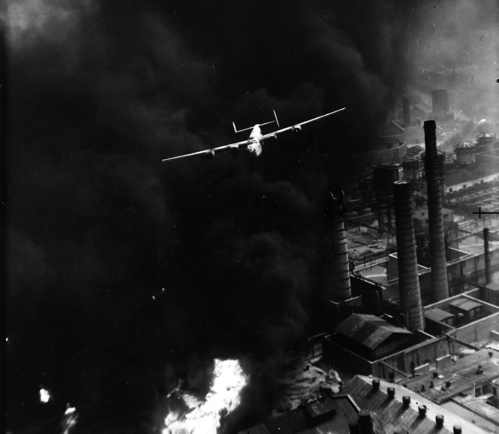 The Sandman bomber over Romania during the TIDALWAVE mission